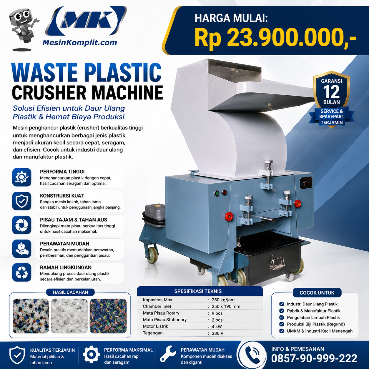 Mesin Crusher Plastik Lim...